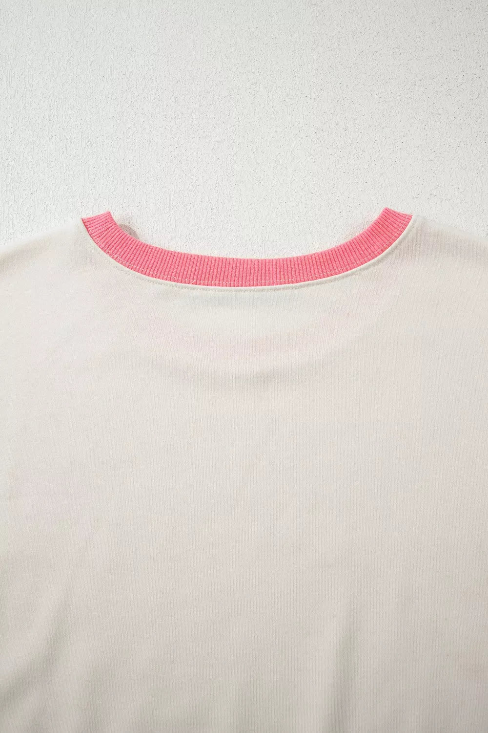 Color Block Striped Patchwork Dolman Slit Sweatshirt