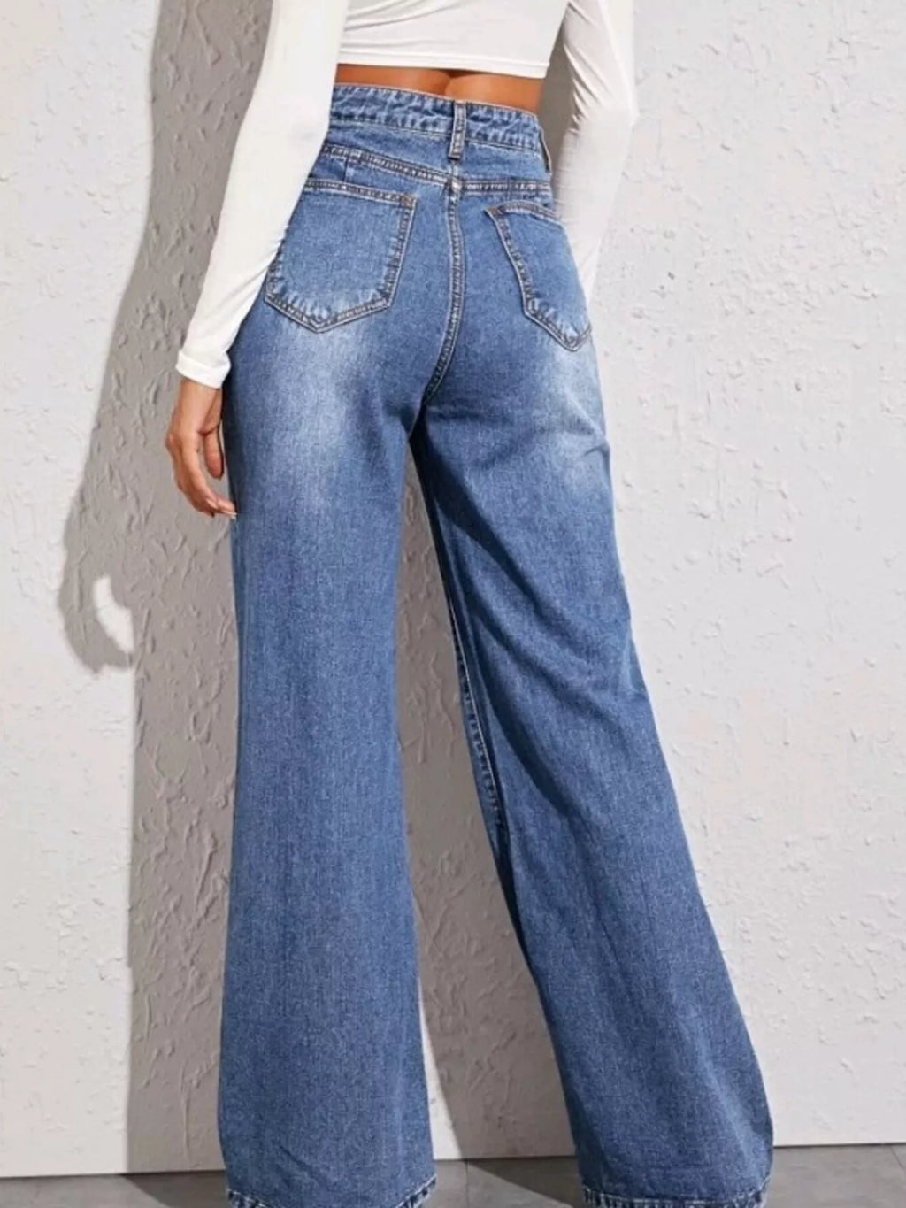 High-Waisted Wide Leg Jeans
