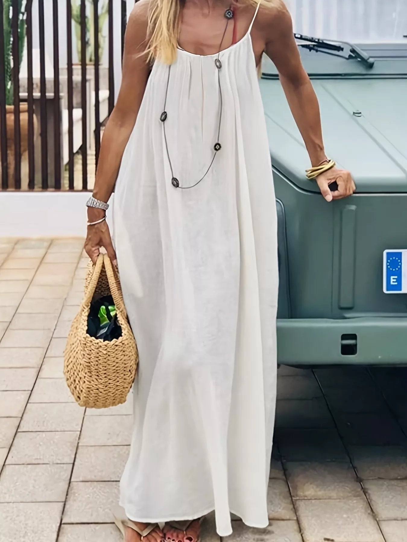 Backless Spaghetti Strap Maxi Dress