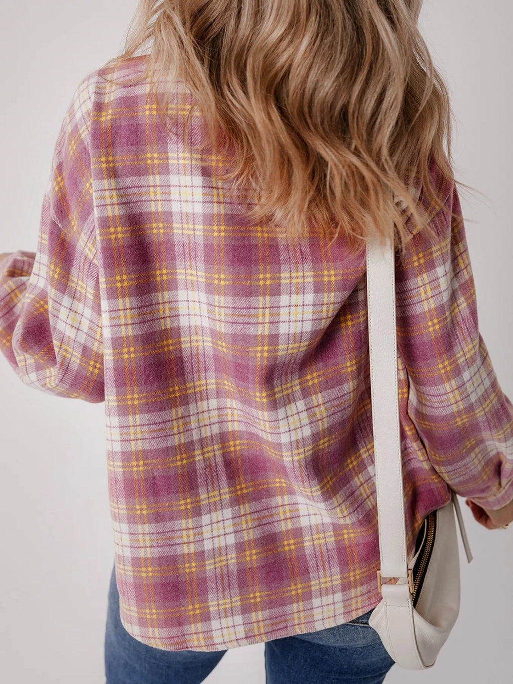 Casual Plaid Button-Down Shacket