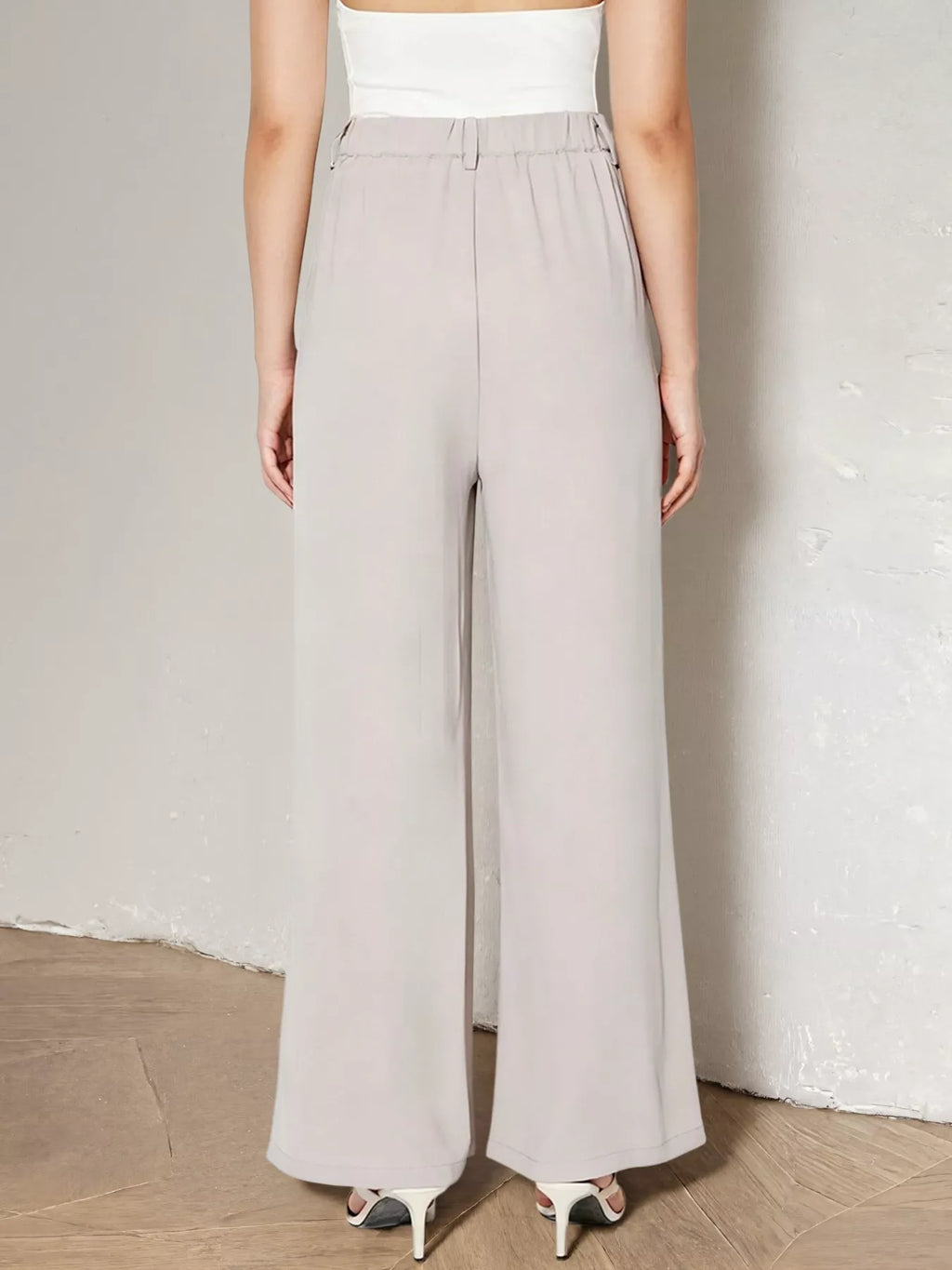 Wide Leg Belted Pants