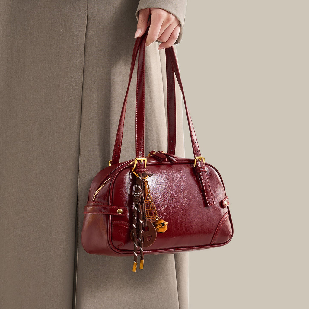 Vintage Style Leather Shoulder Bag