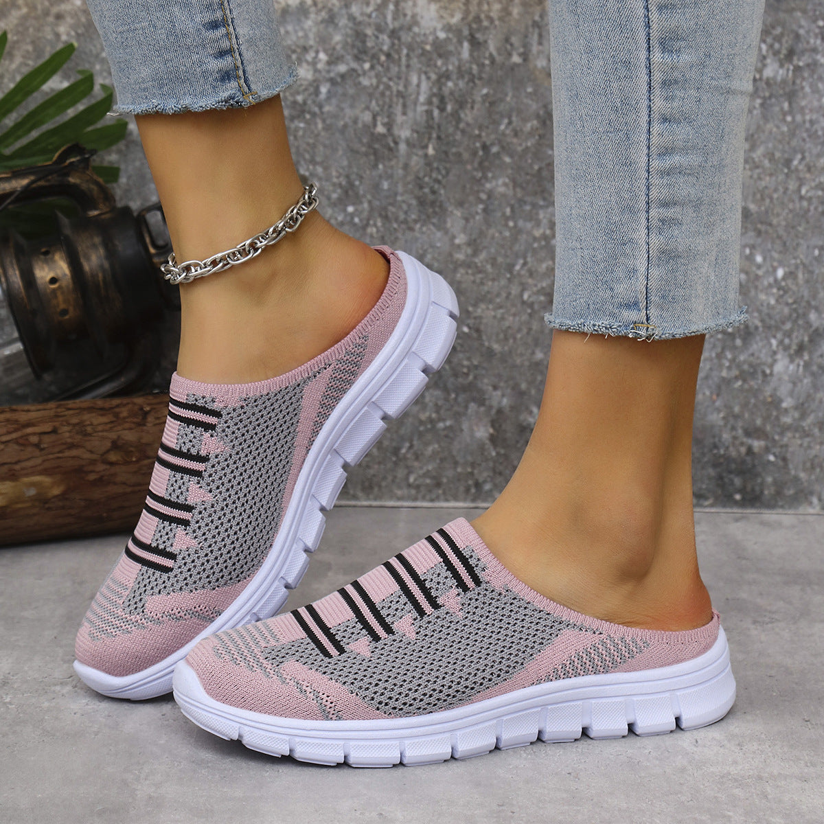 Breathable Knit Slip-Ons