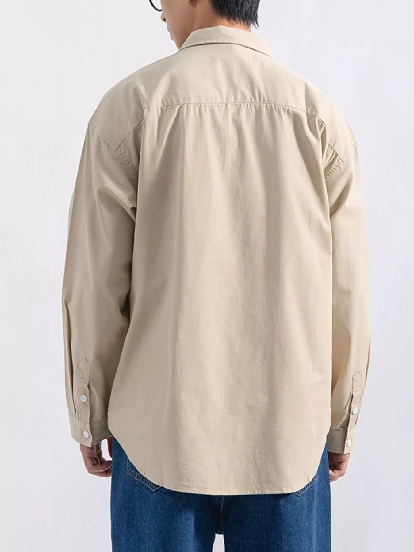 Men's Plus Size Button Up Long Sleeve Shirt