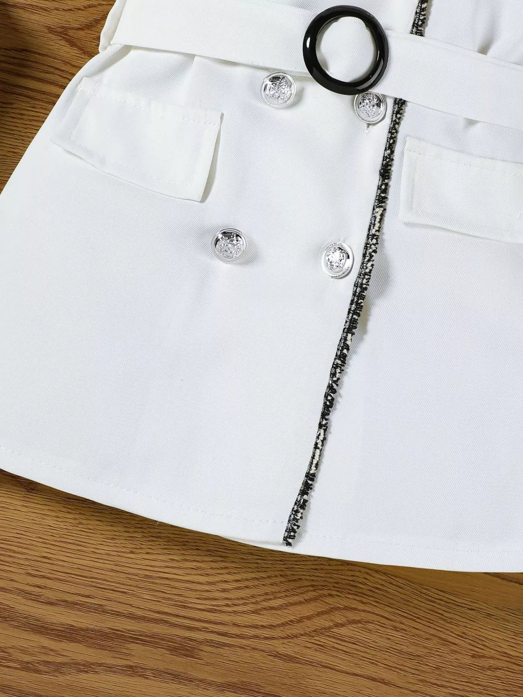 Children's Double Breasted Belt Dress