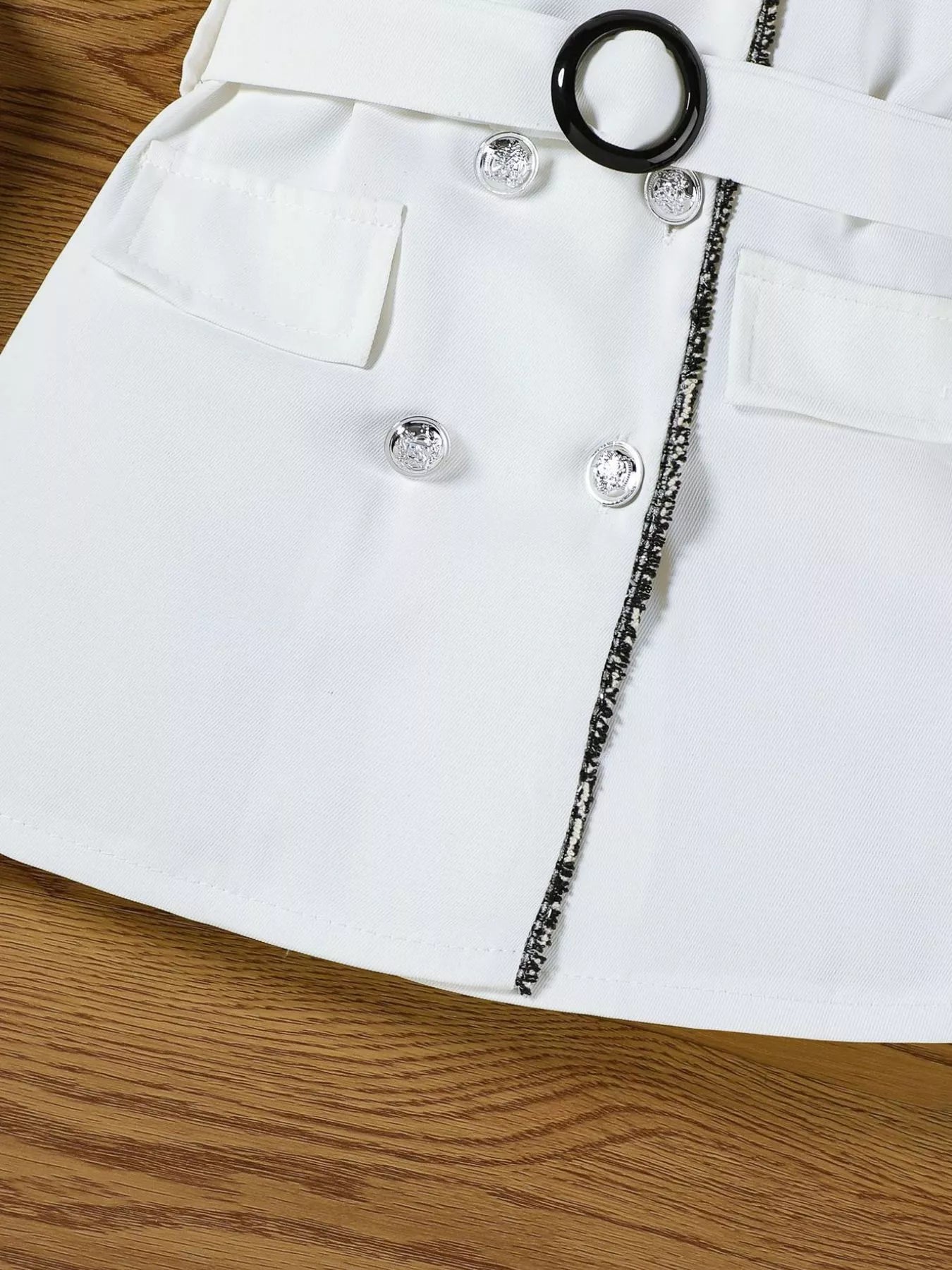 Children's Double Breasted Belt Dress