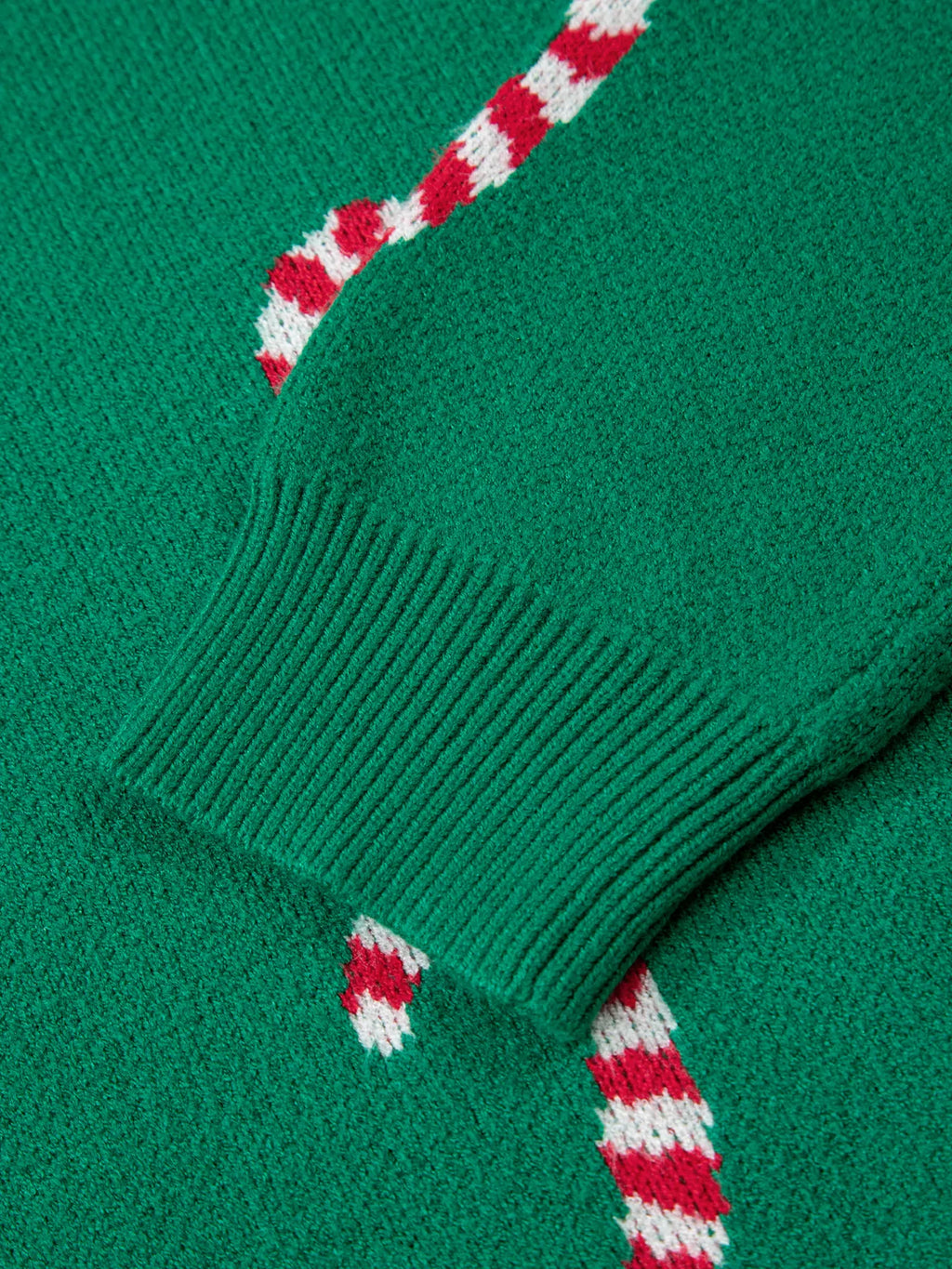 Christmas Candy Cane Holiday Drop Shoulder Sweater