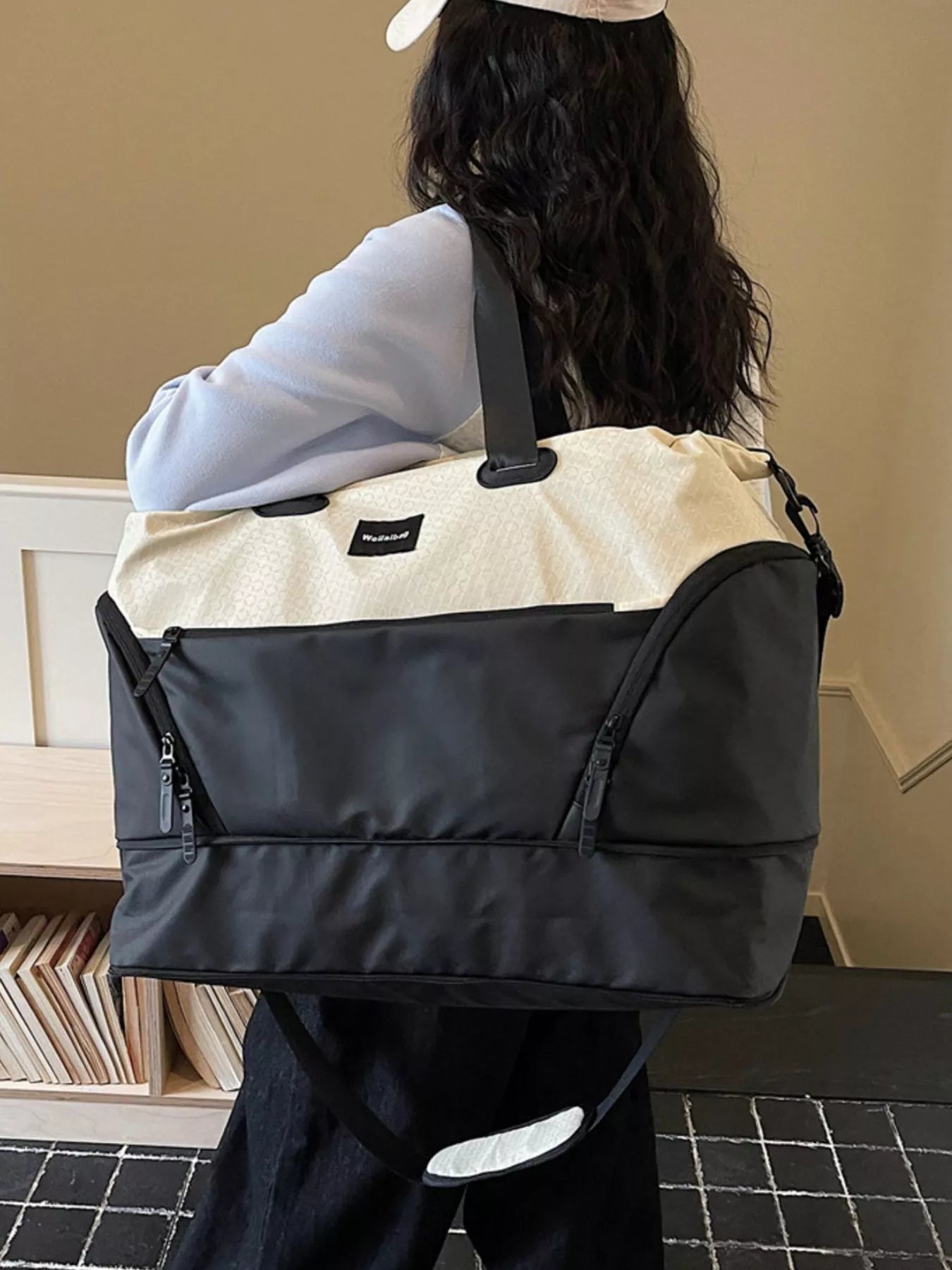 Two-Tone Duffle Bag
