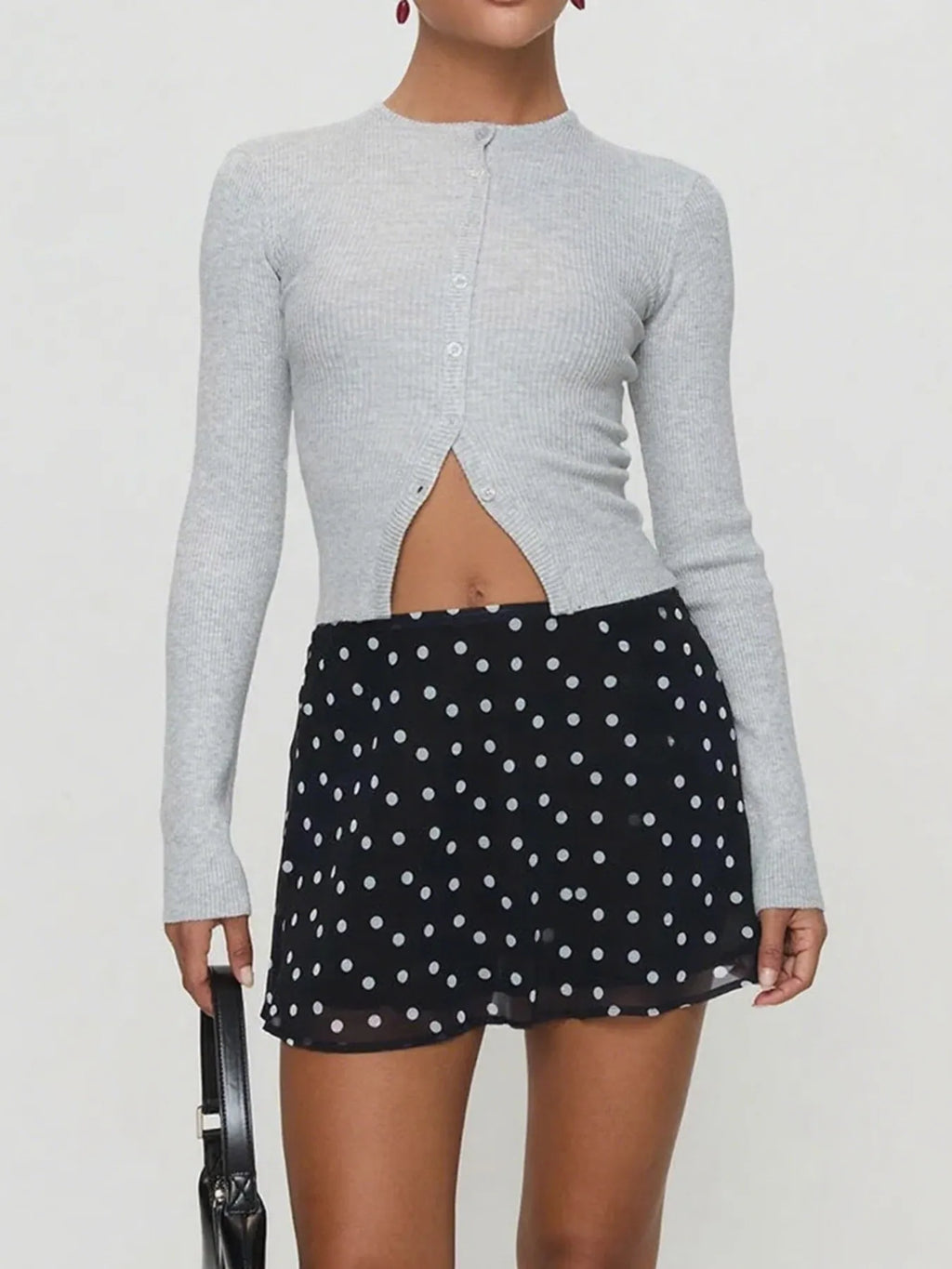 Ribbed Button-Up Cardigan