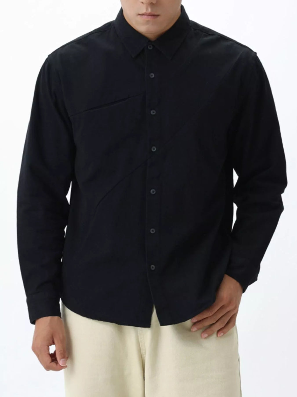 Men's Plus Size Button Up Long Sleeve Shirt