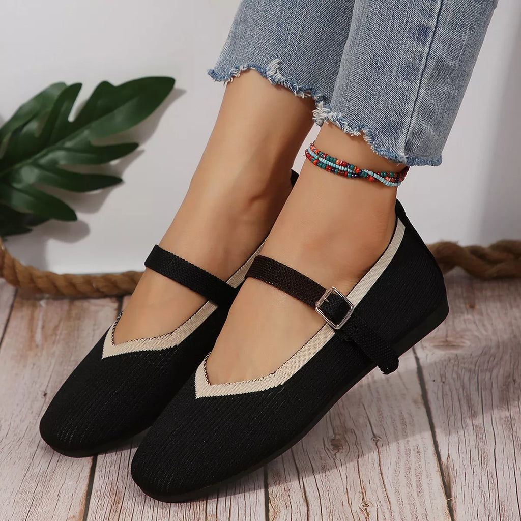 Round Toe Mesh Slip-Ons