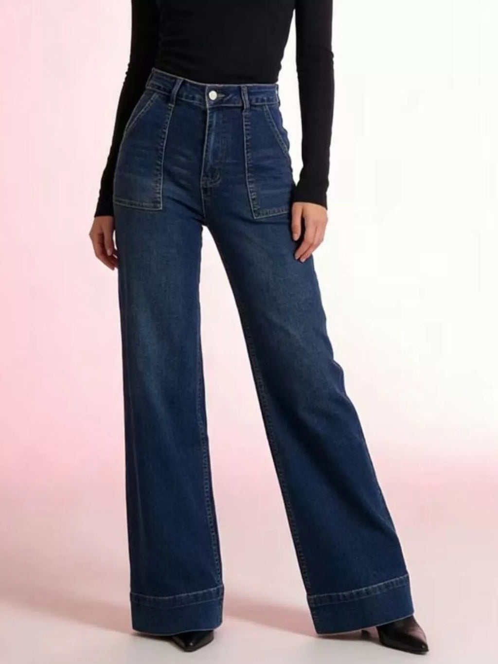 High-Waisted Flare Leg Jeans