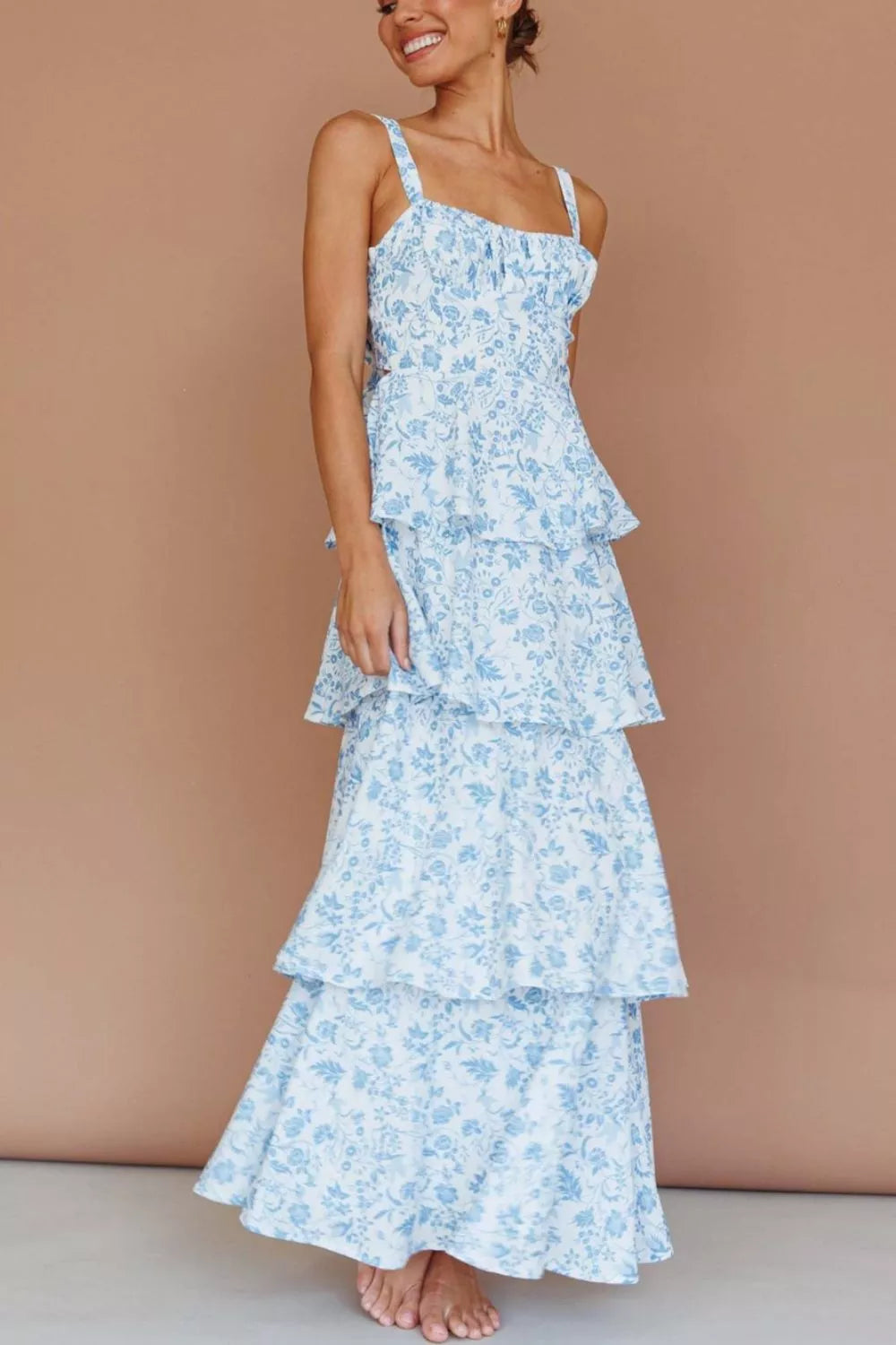 Floral Layered Maxi Dress