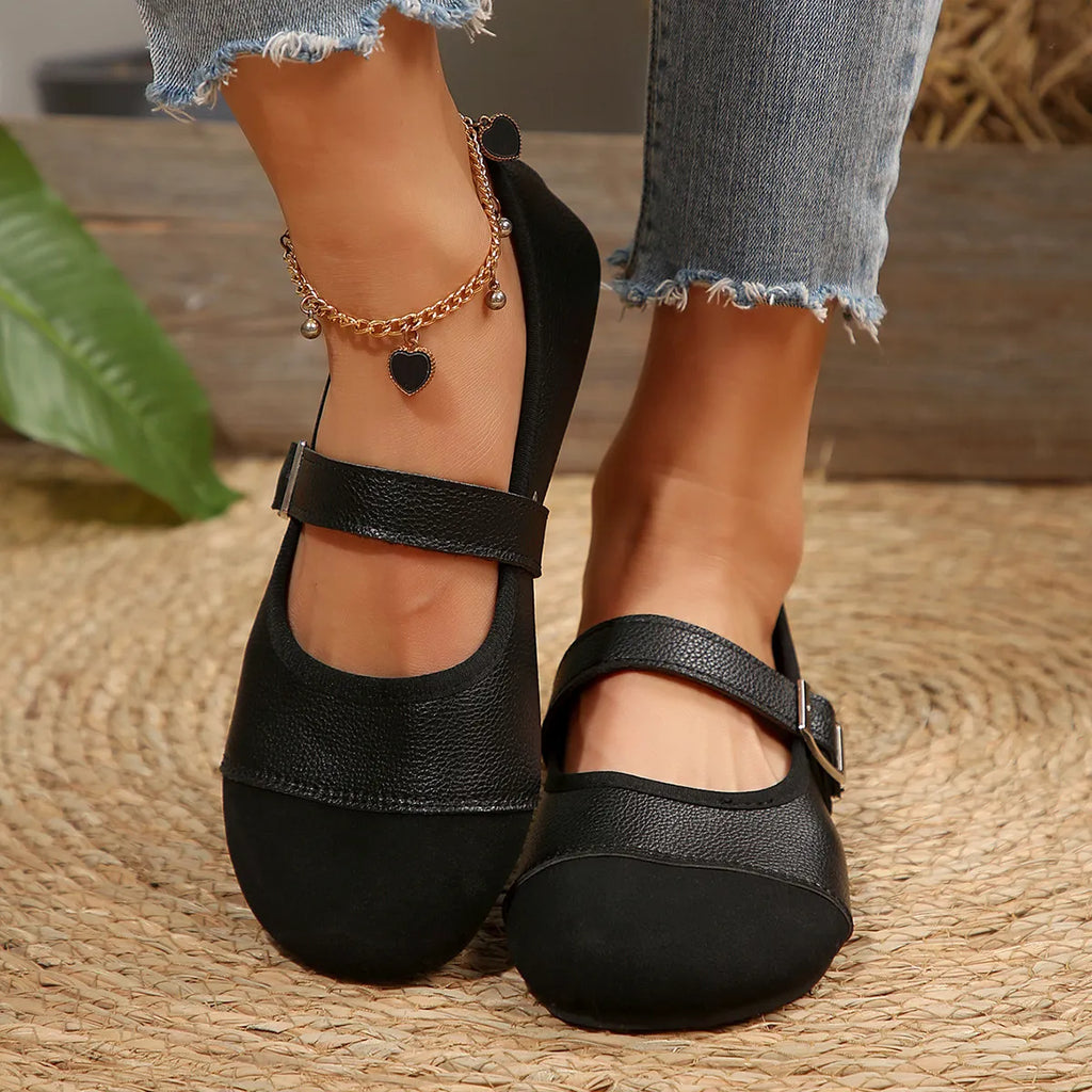 Round Toe Flats Mary Jane Loafers