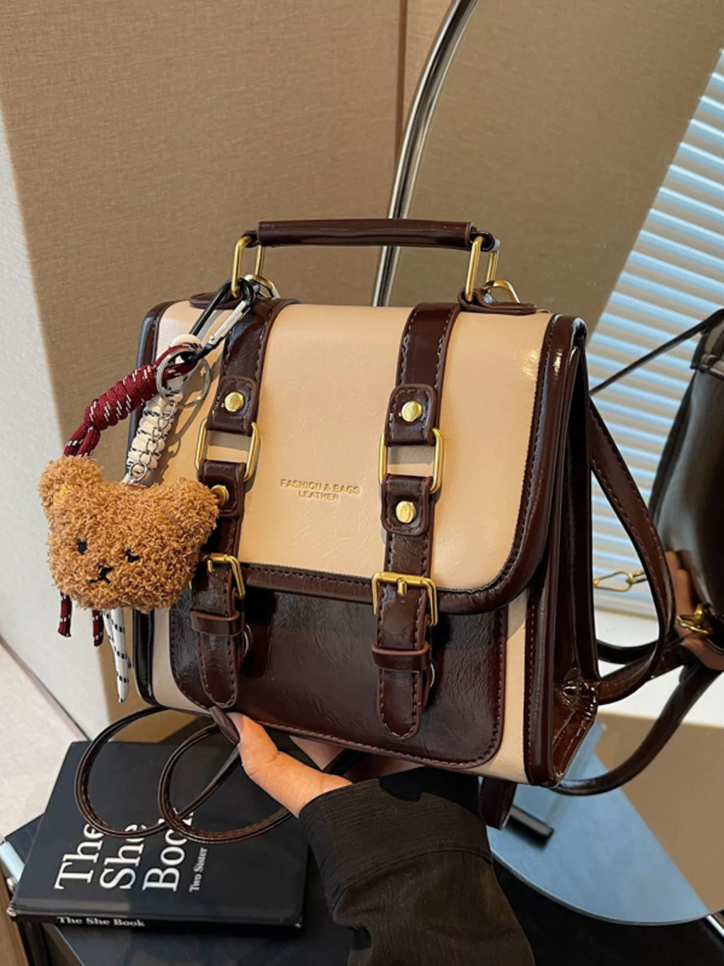 Buckle Flap Backpack Bag
