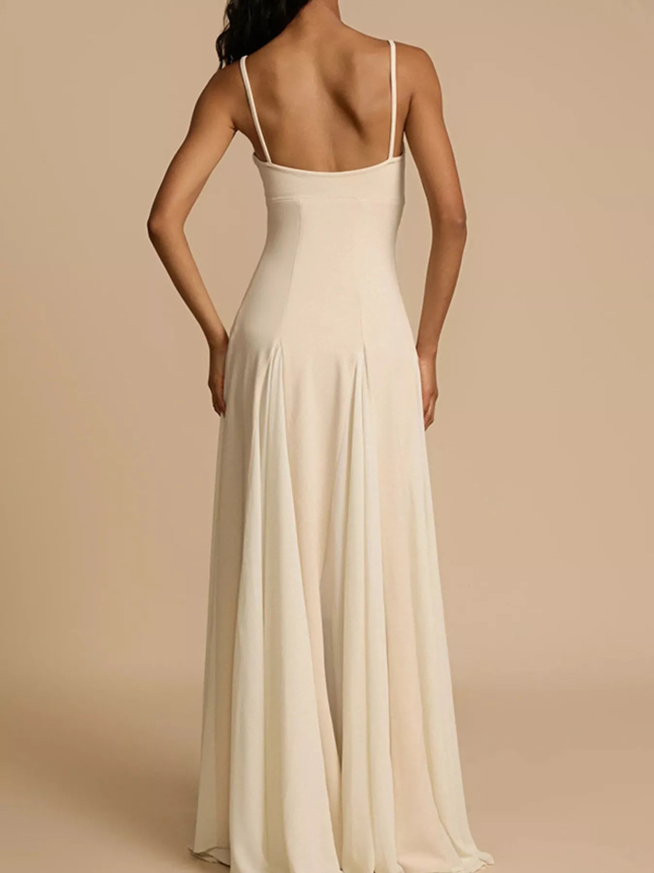 Sweetheart Neck Spaghetti Strap Flowy Maxi Dress