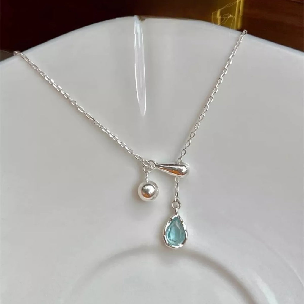 925 Sterling Silver Y-Shaped Drop Necklace
