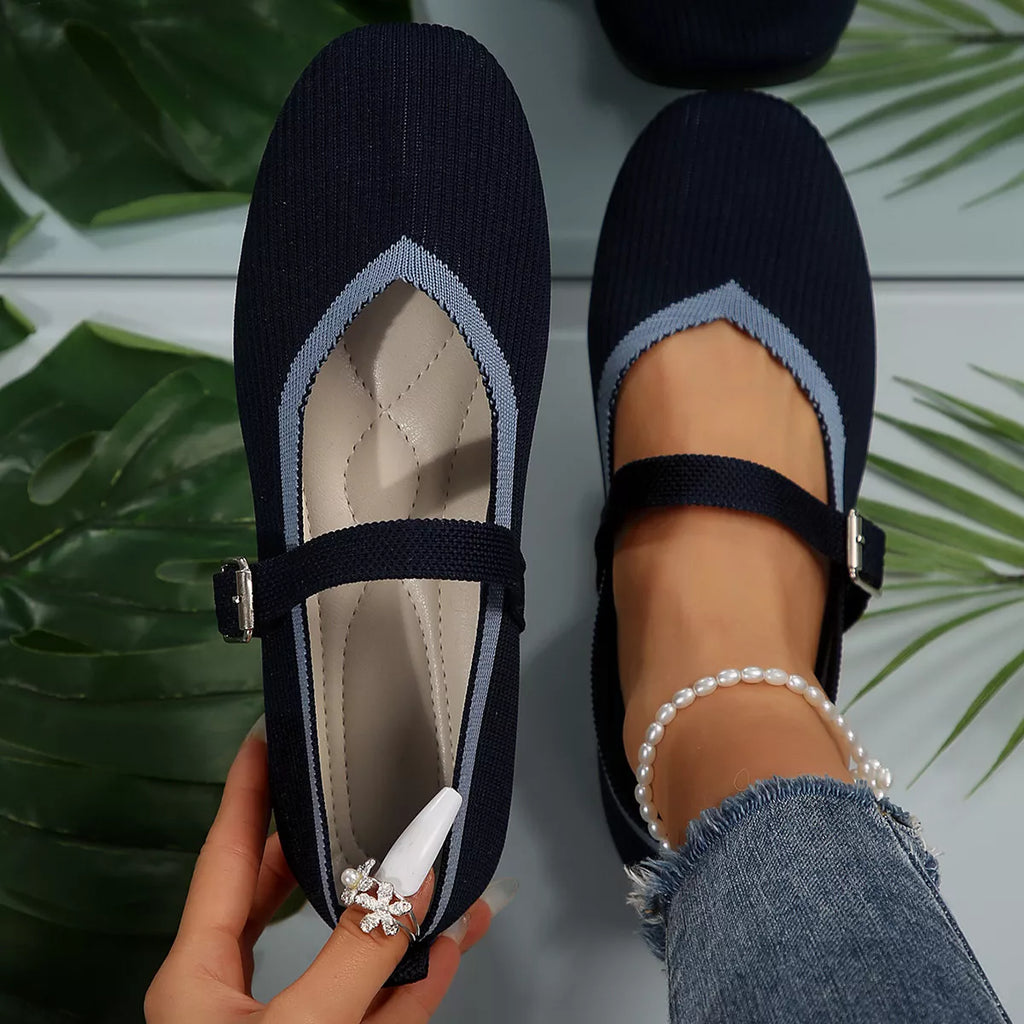 Round Toe Mesh Slip-Ons