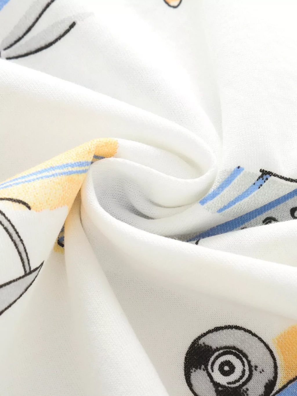 Children's Vehicle Print Cotton T-Shirt
