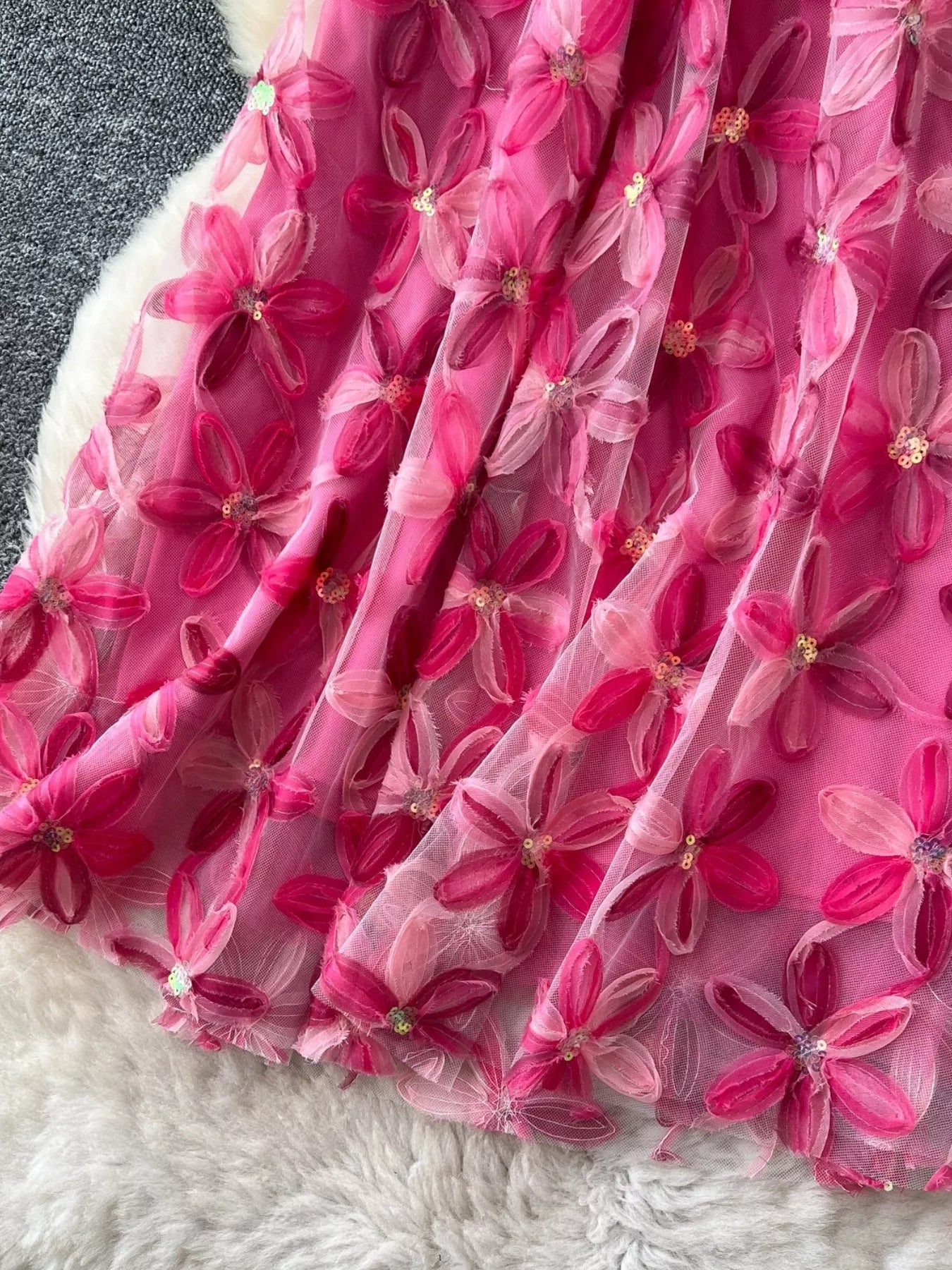 Floral Mesh Skirt