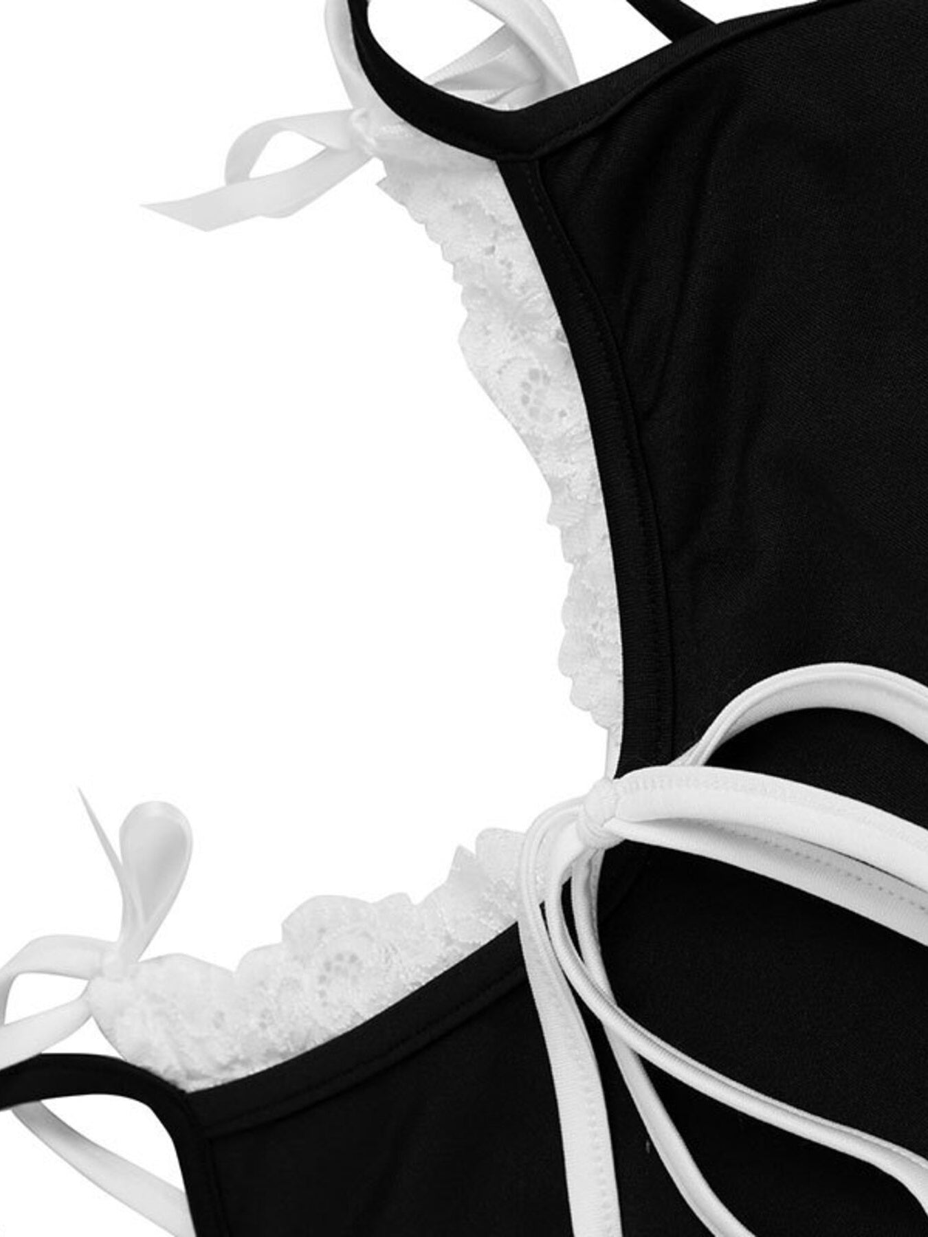 Lace Trim Tie-Front Capri Jumpsuit