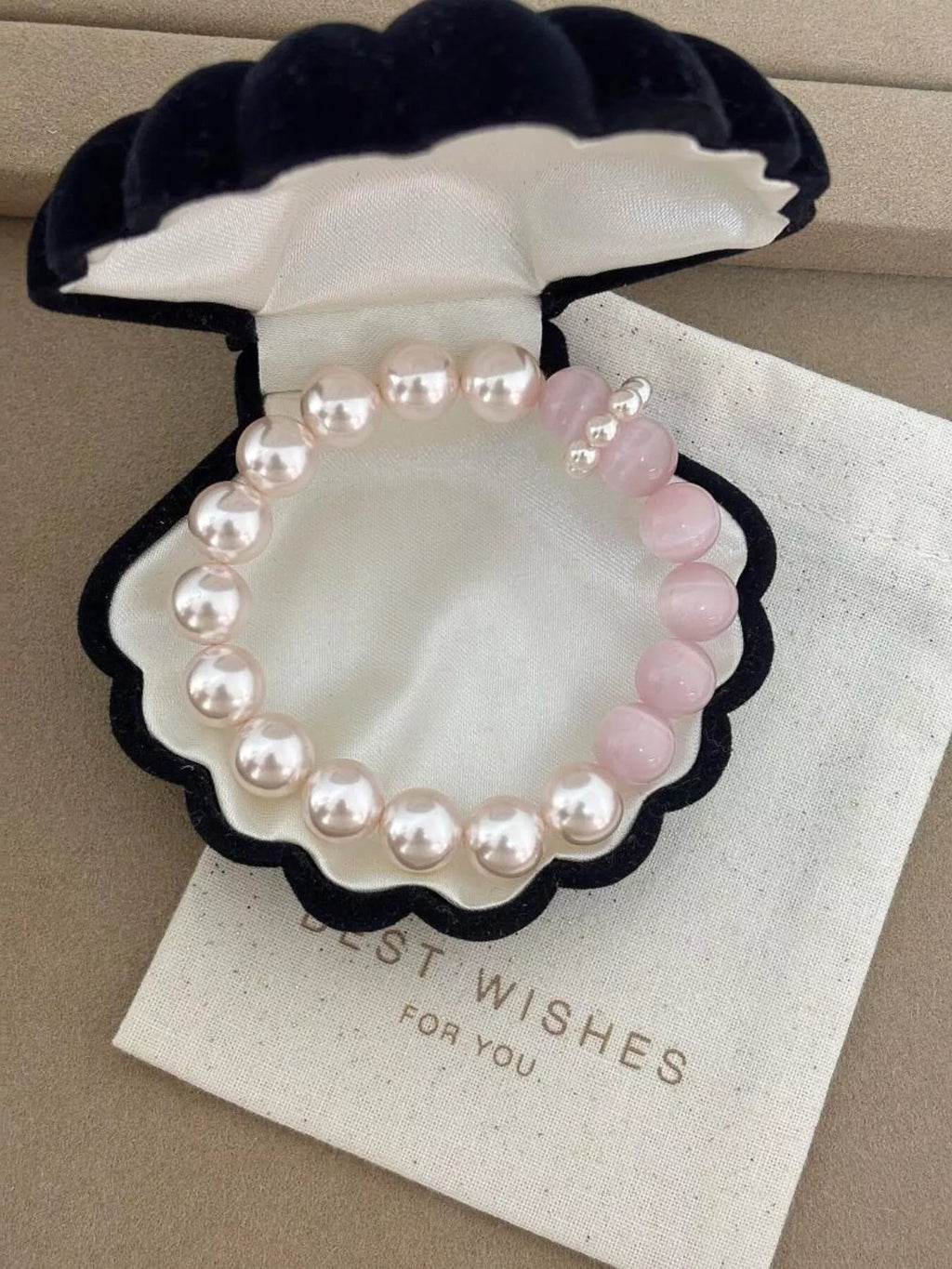 Pearl & Cat's Eye Stone Bracelet
