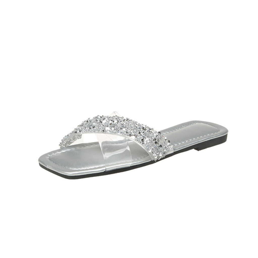Open Toe Rhinestone Sandals