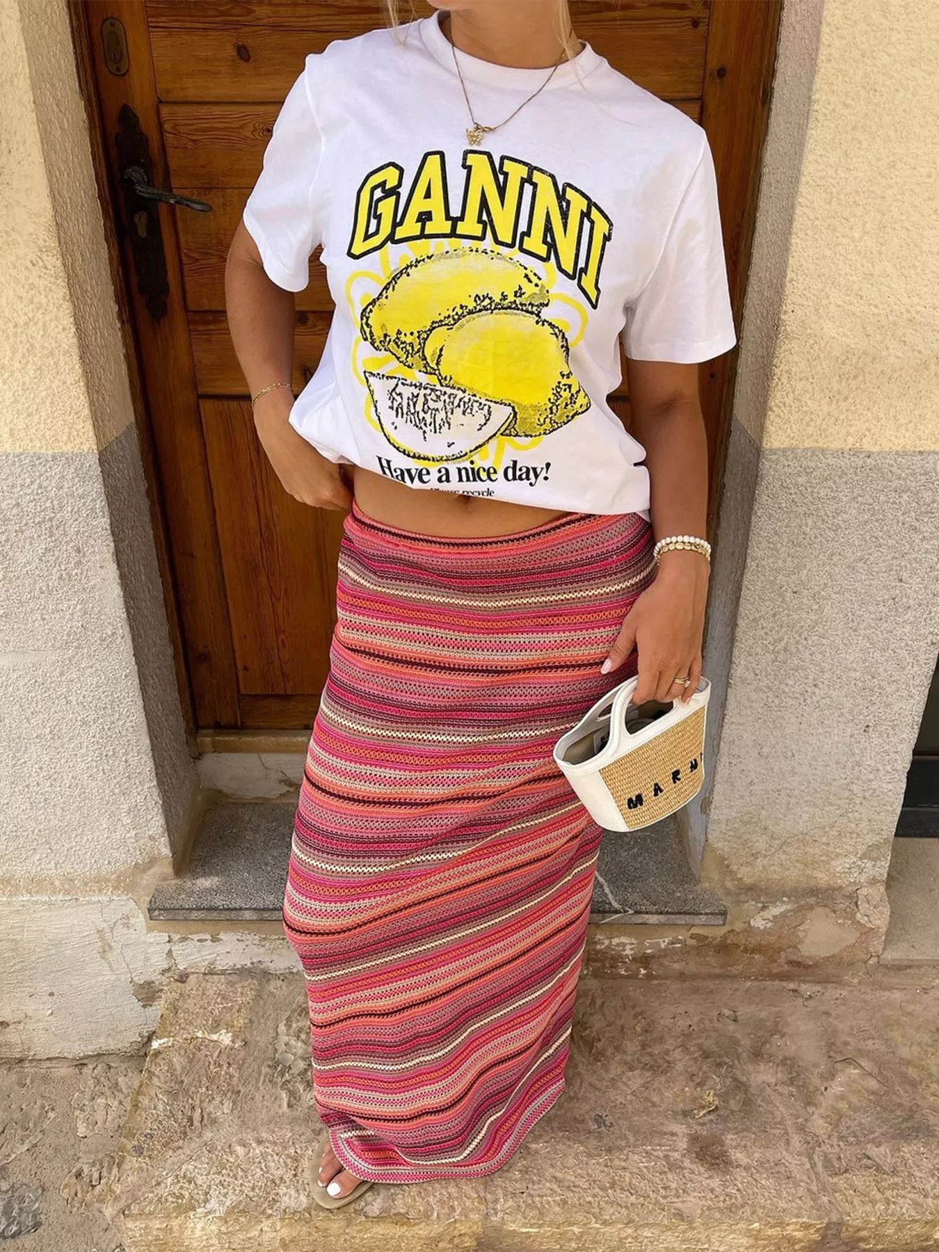 Striped Maxi Skirt
