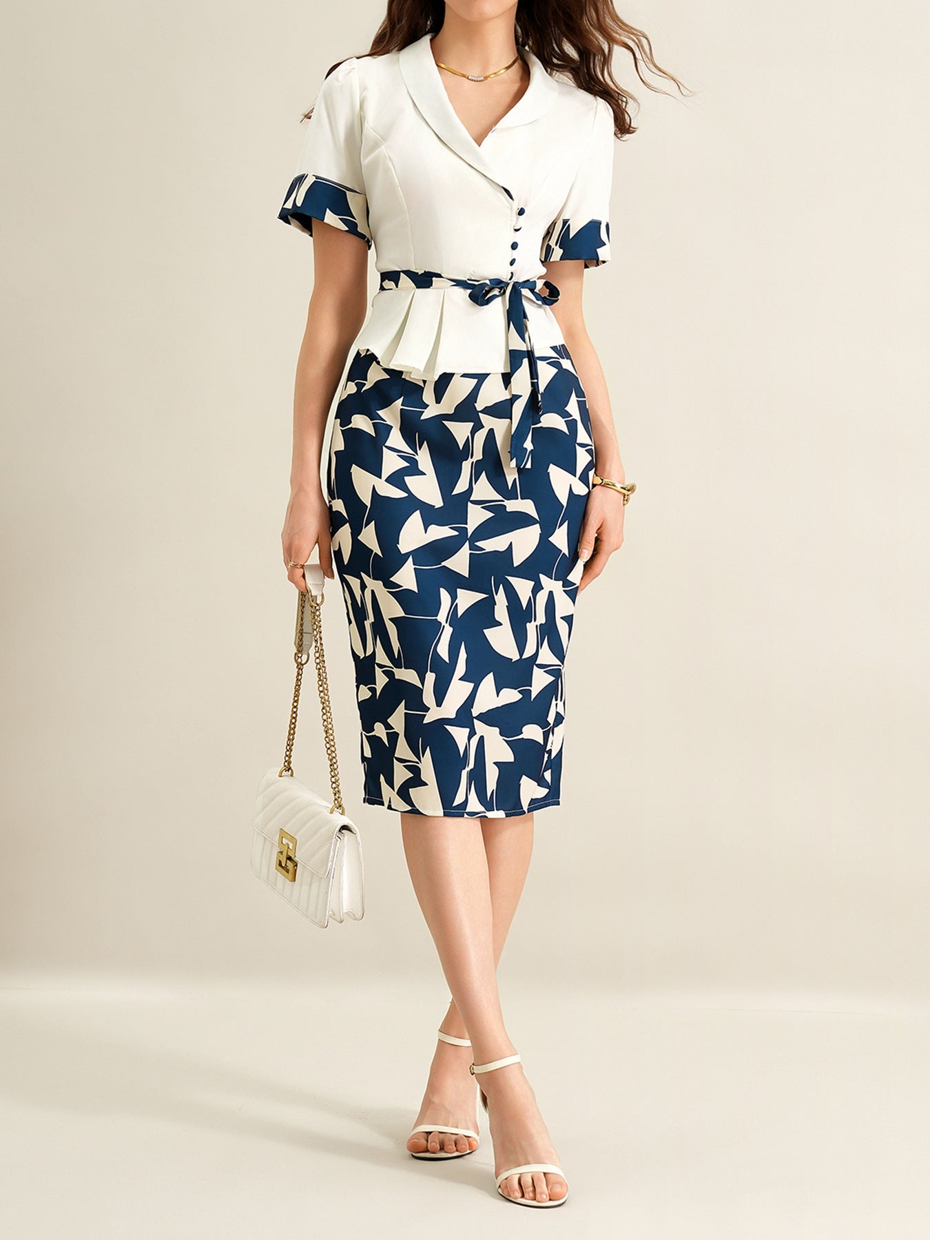 Short Sleeve Top and Skirt Set