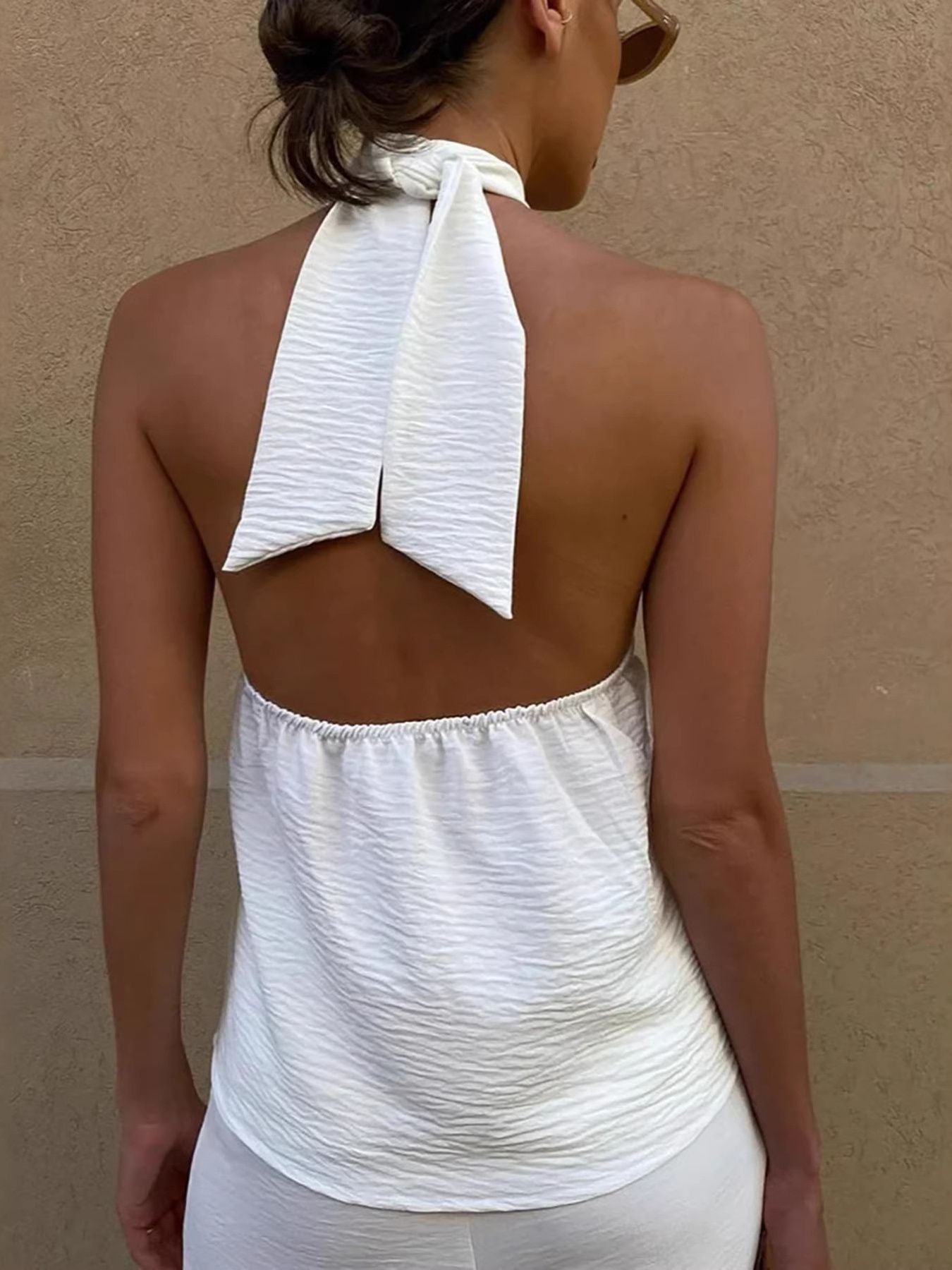 Knotted Halter Neck Cami