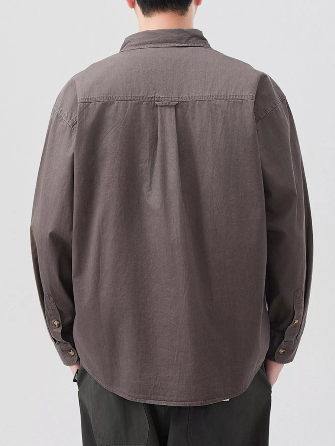 Men's Plus Size Button Up Long Sleeve Shirt