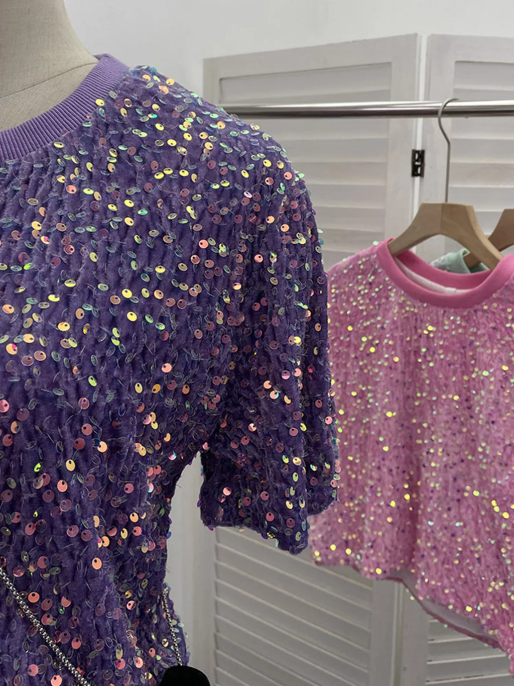 Sequin Short Sleeve T-Shirt