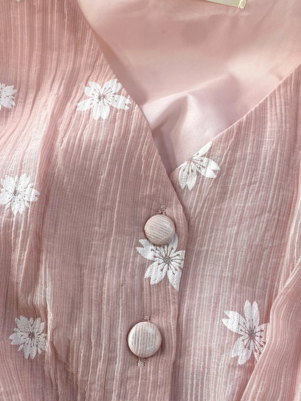 Floral Puff Sleeve A-Line Midi Dress