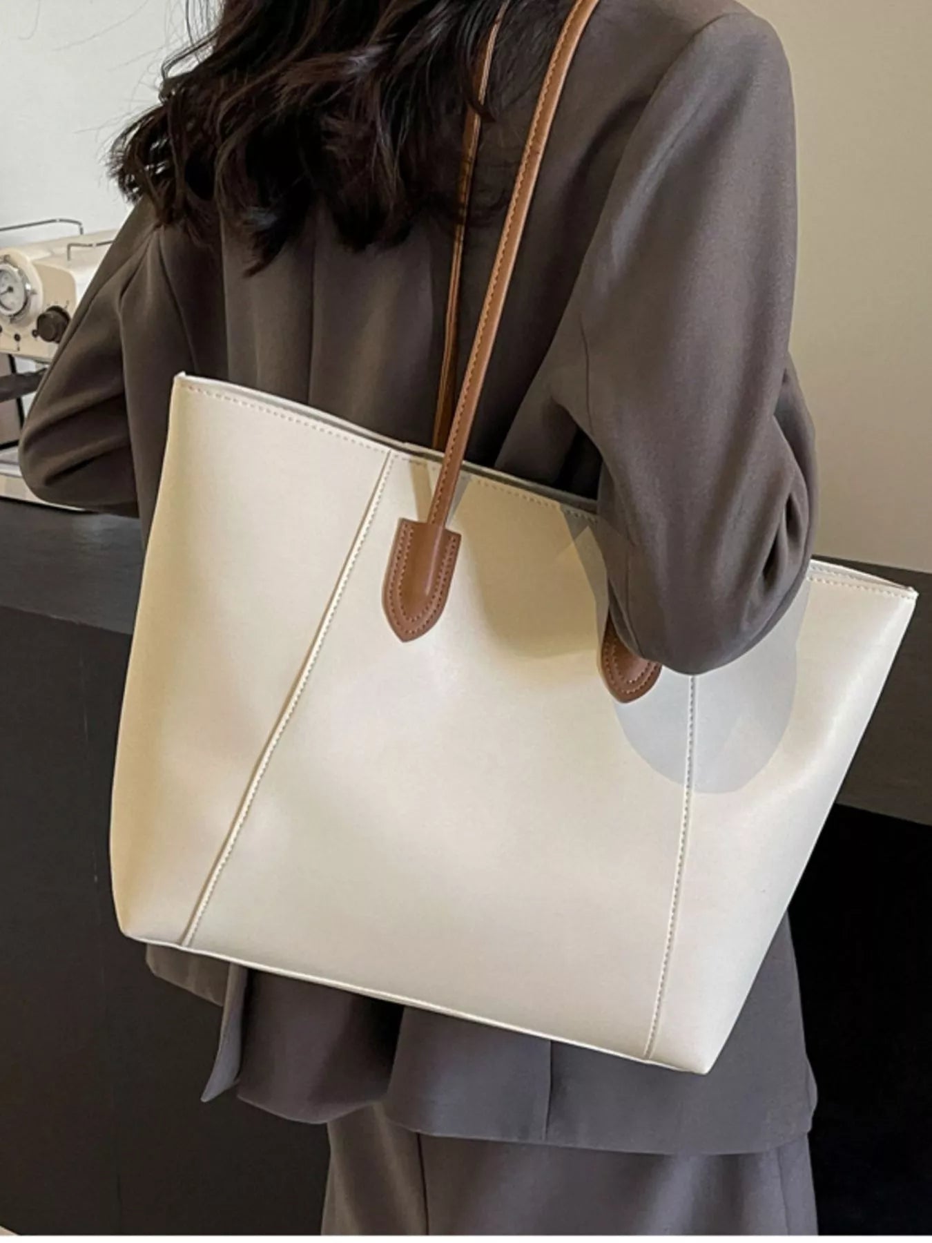 Leather Tote Shoulder Bag