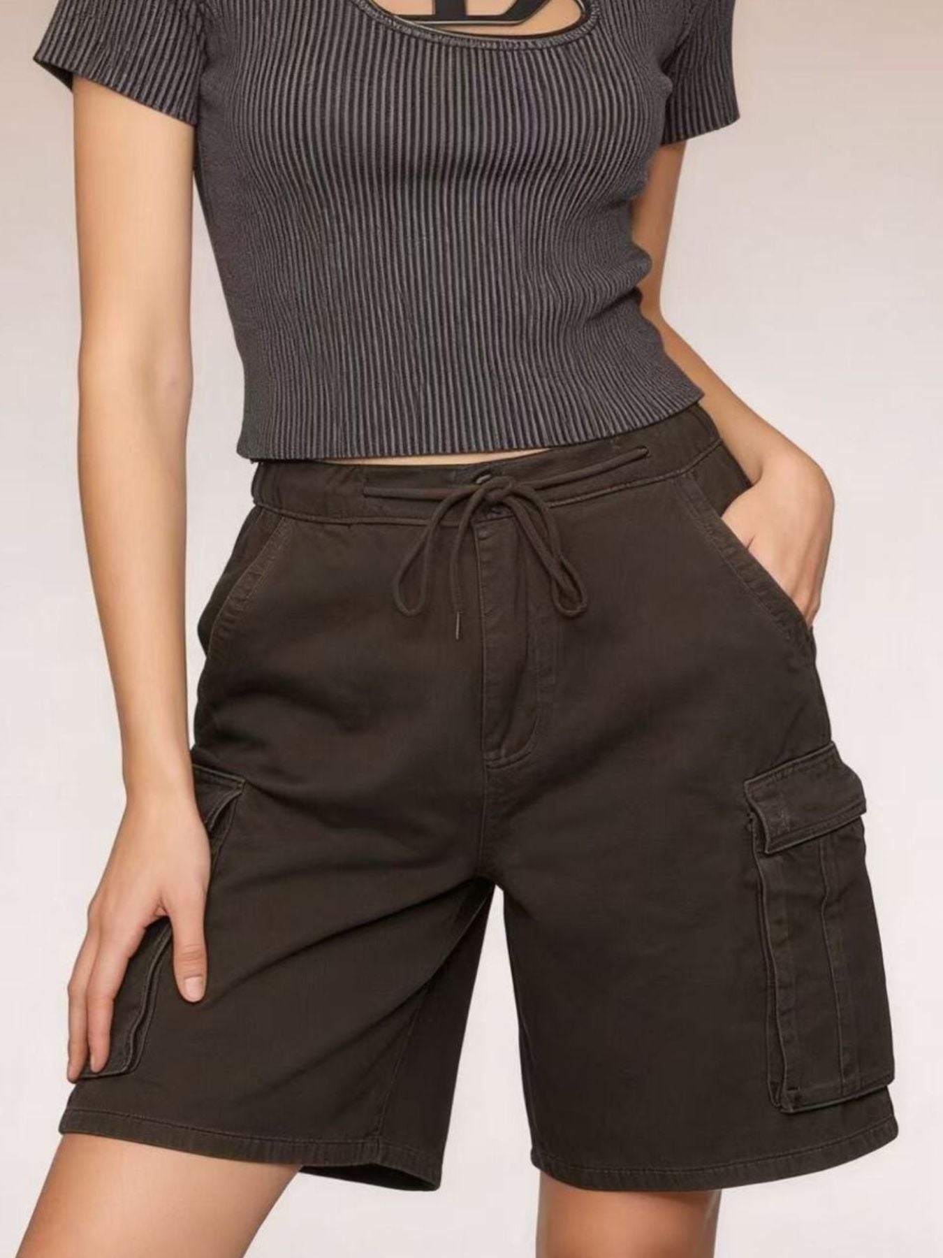 Cargo Shorts with Drawstring