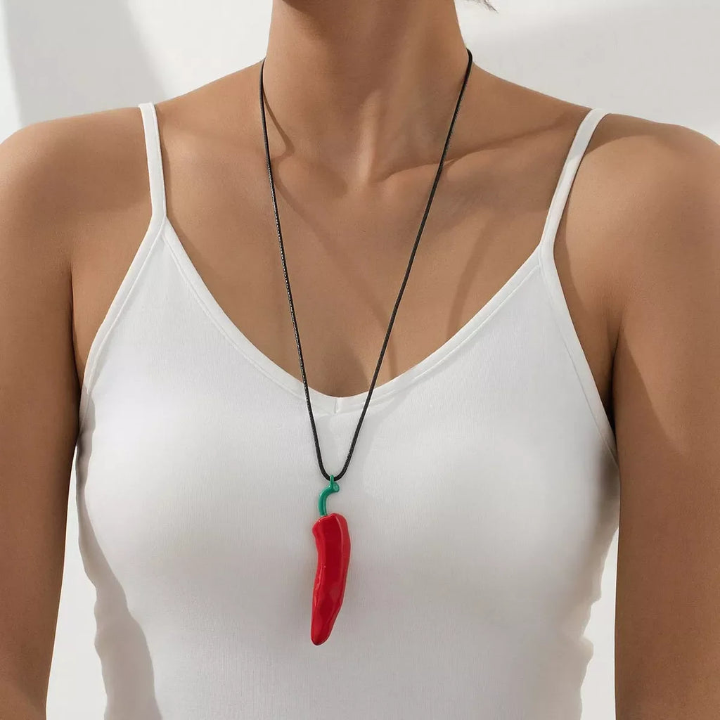 Chili Pepper Pendant Necklace