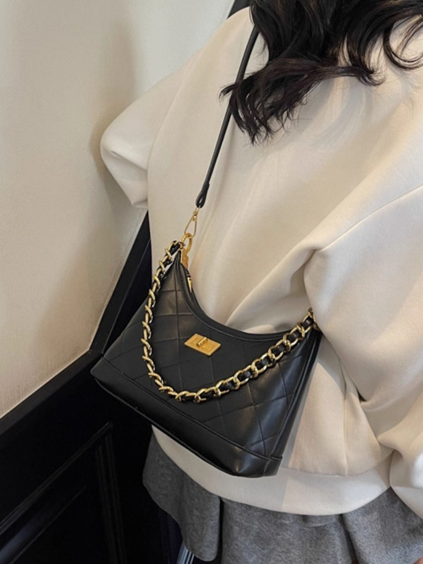 Chic Quilted Chain Shoulder Bag