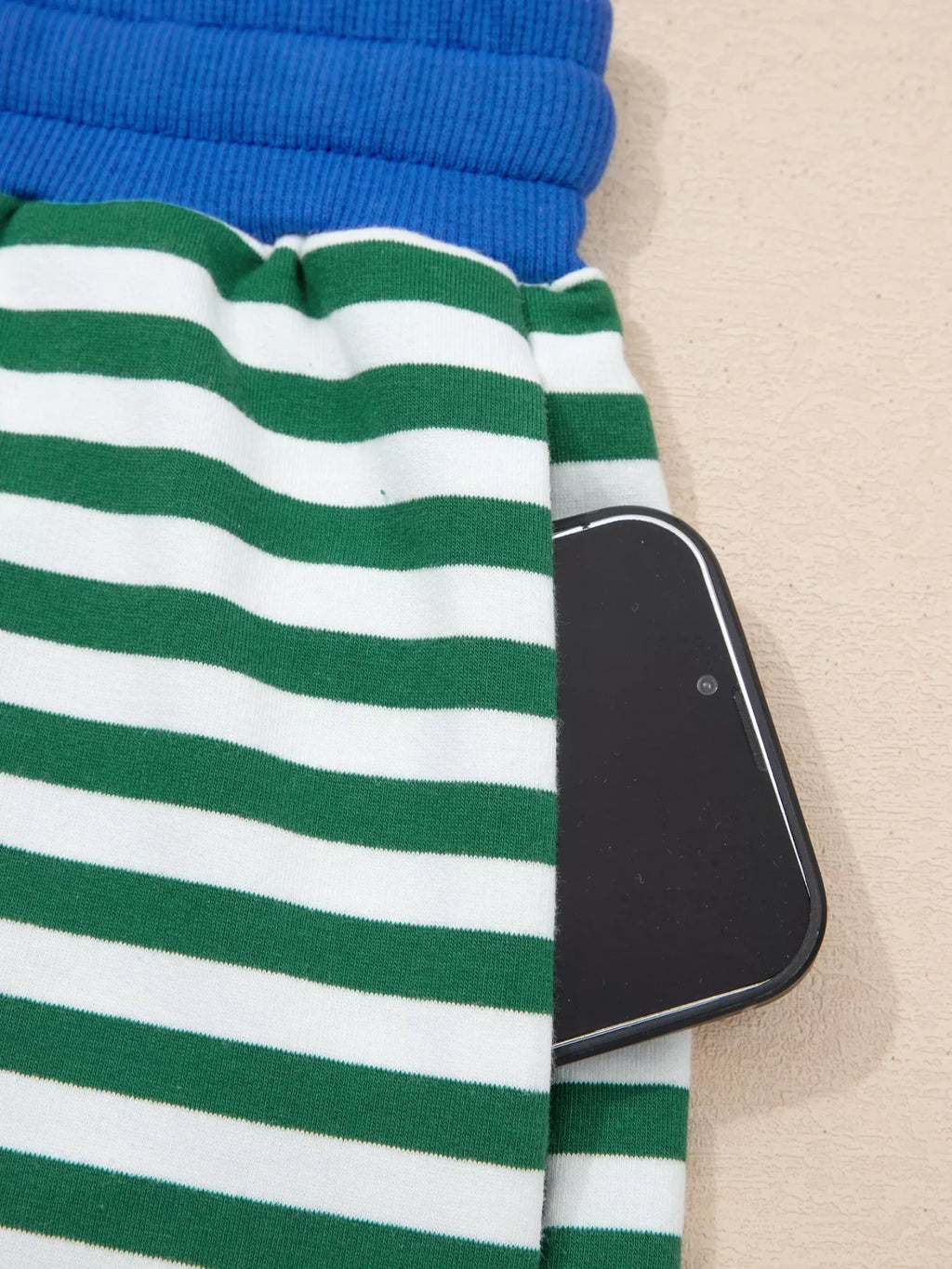 Stripe Boxy Tee and Drawstring Elastic Waist Shorts Set