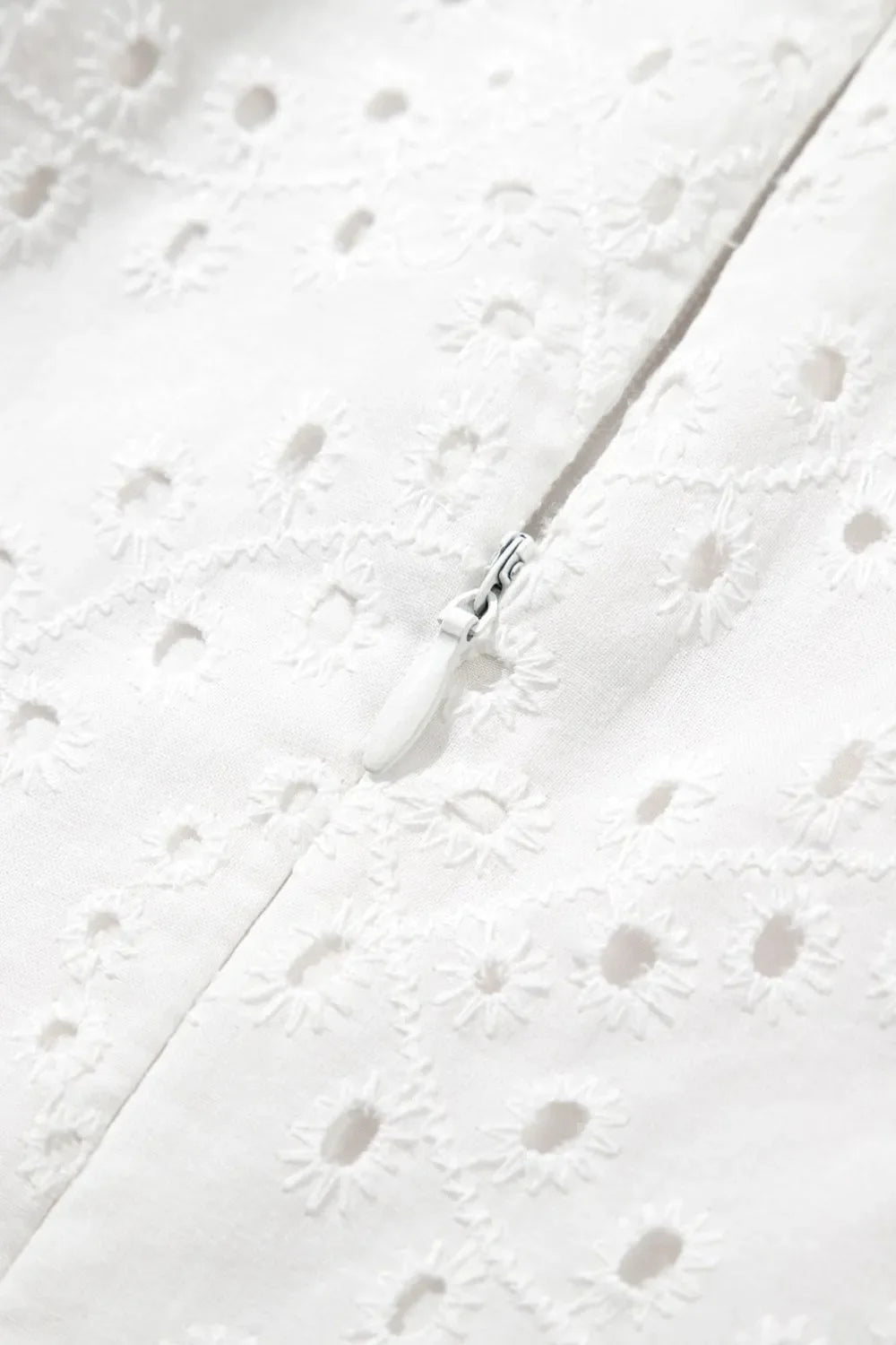 Floral Eyelet Embroidered Sleeveless Shift Dress