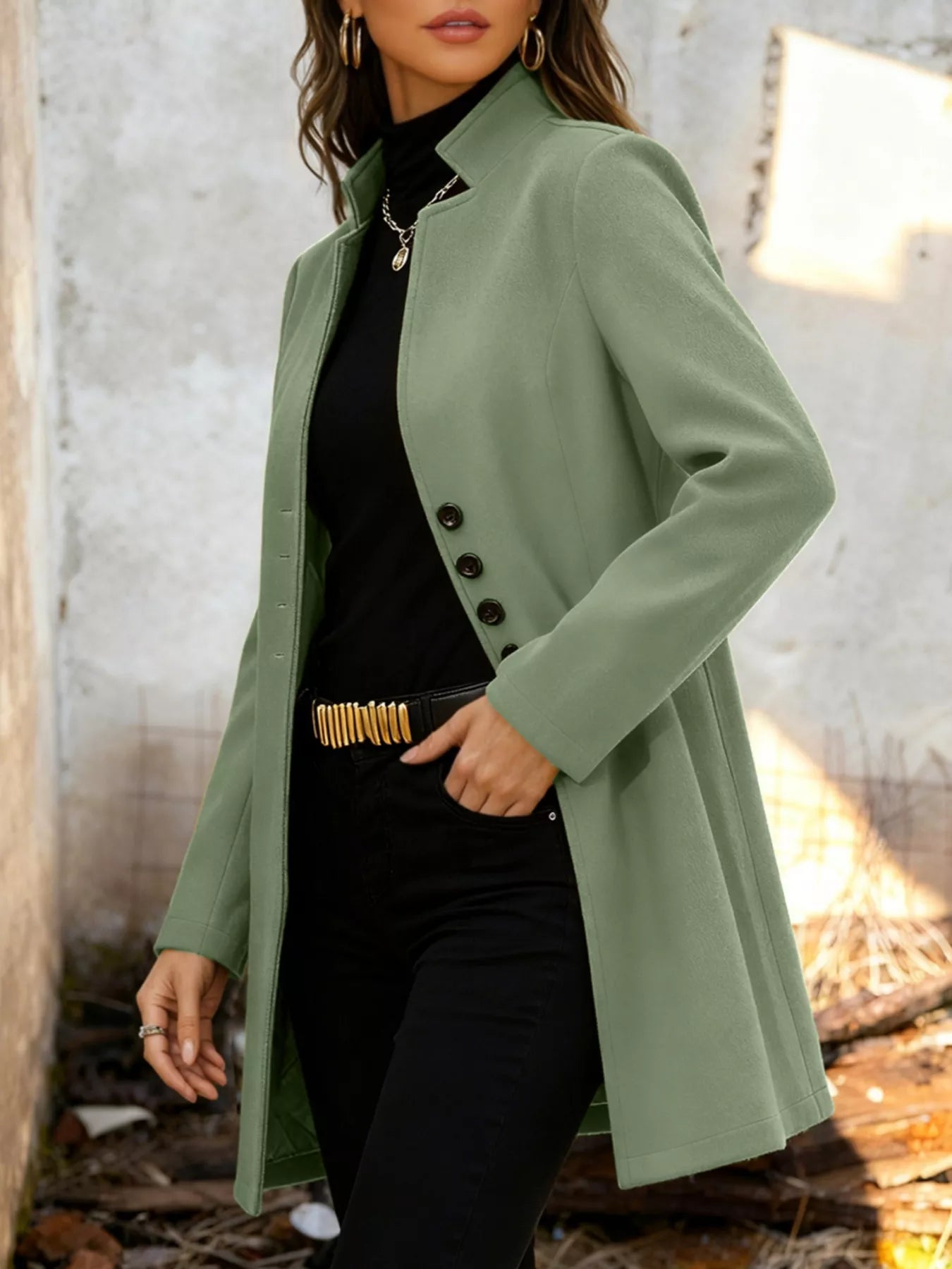 Button-Down Longline Outerwear