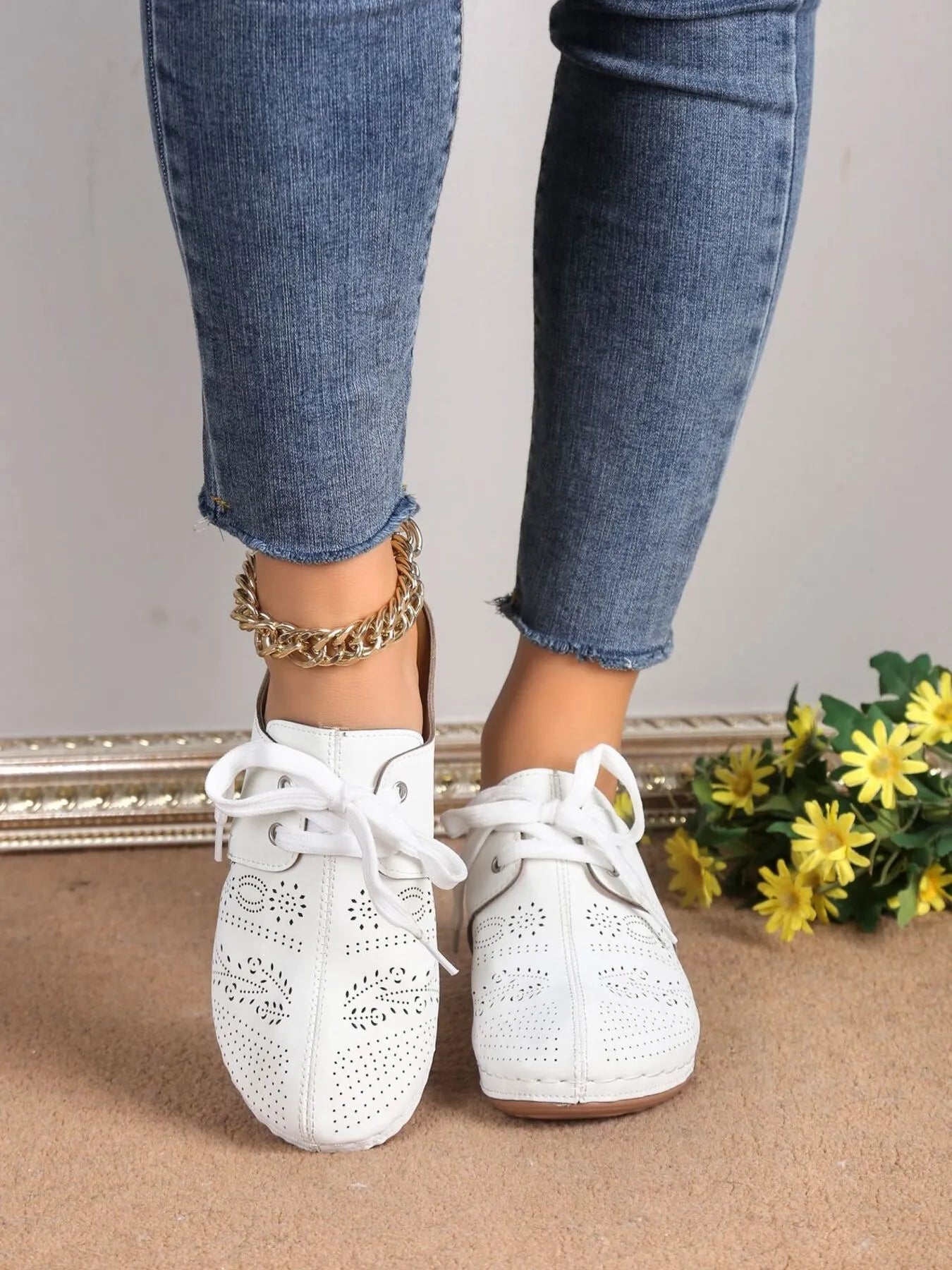 Breathable Lace-Up Slip-Ons