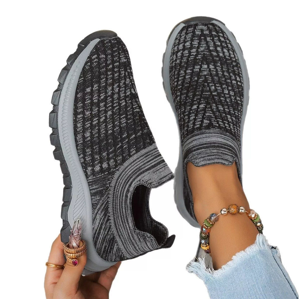Round Toe Mesh Slip-Ons