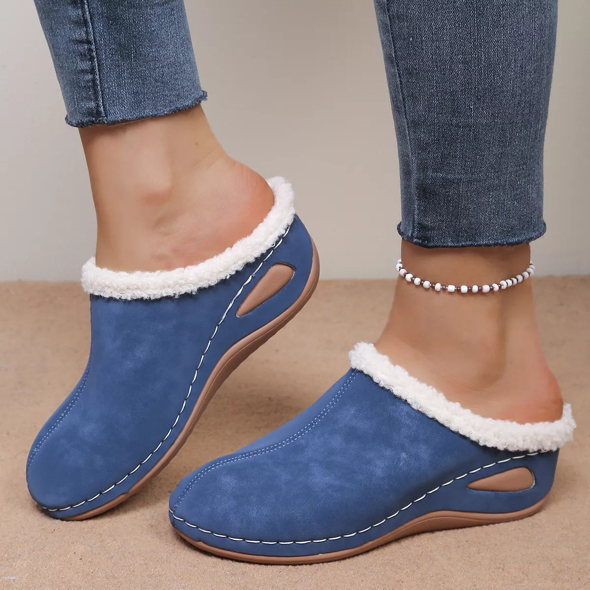 Plush Lined Wedge Slip-Ons