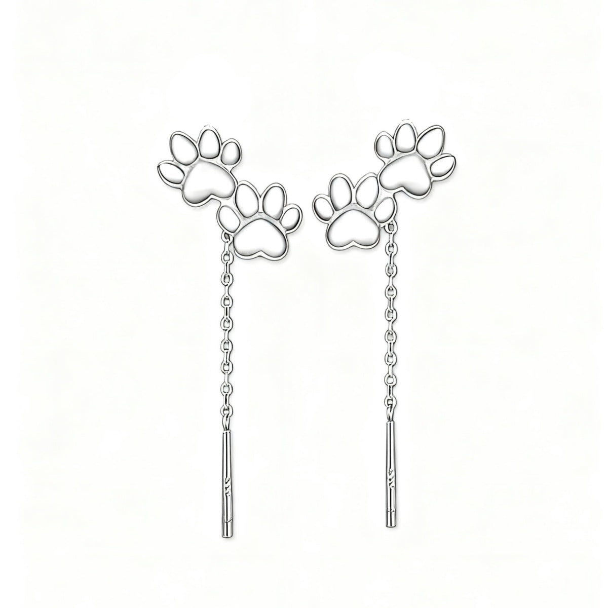 Paw Shaped Drop Earrings