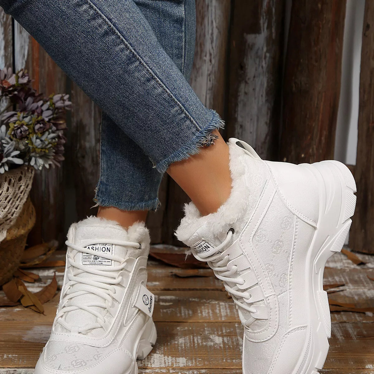 Plush Lined Ankle Boots