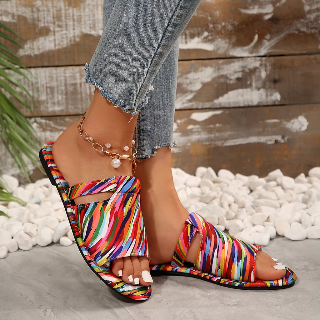 Open Toe Flats Sandals