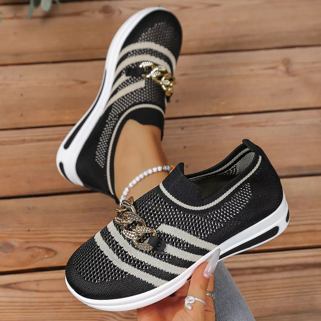Round Toe Mesh Slip-Ons