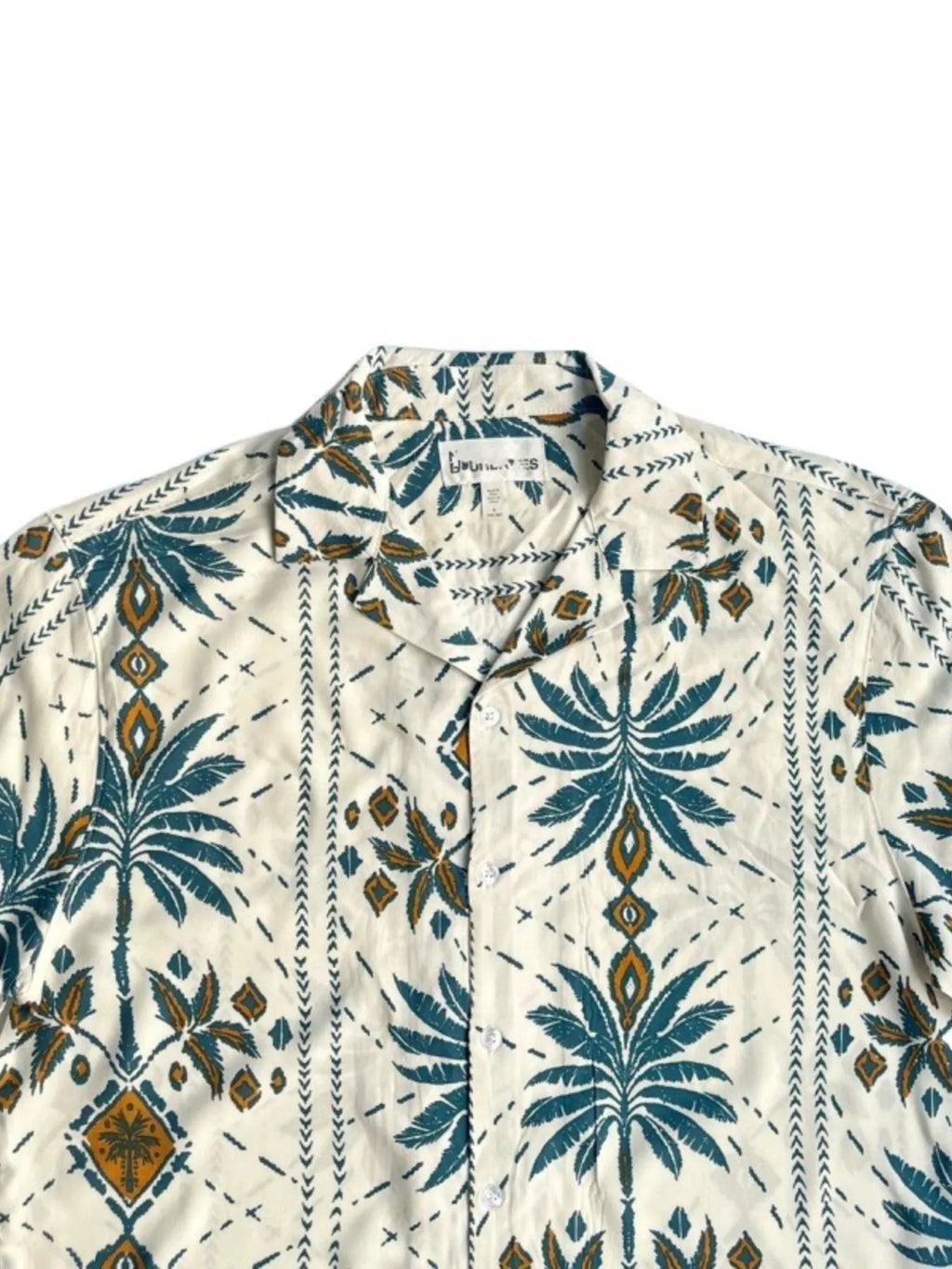 Men's Full Size Button Down Tropical Printed Shirt Plus Size