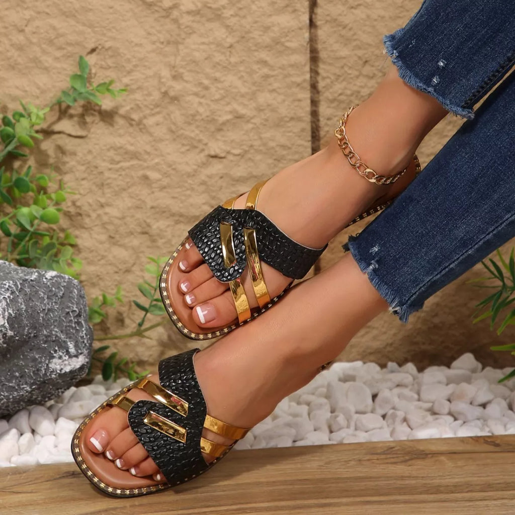 Woven Strap Open Toe Sandals