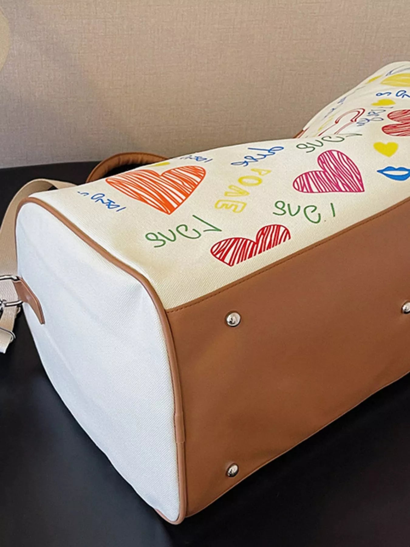 Printed Duffel Bag with Adjustable Strap